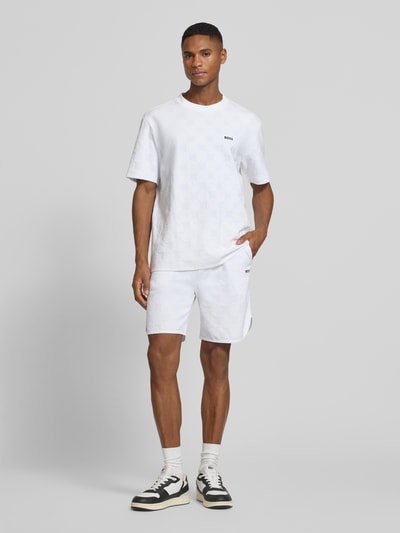 BOSS Green Szorty o kroju regular fit z Mieszanka bawełny Model 'JT_Member Short' Biały 1