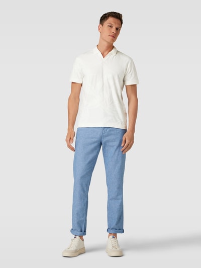 Tom Tailor Poloshirt mit Allover-Print Offwhite 1