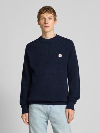 Calvin Klein Jeans Gebreide pullover met labelpatch Marineblauw - 4