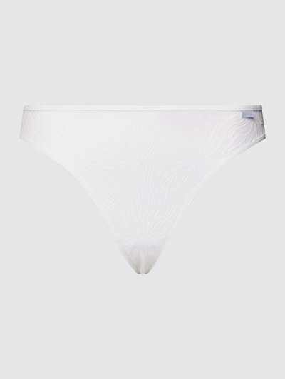 Calvin Klein Underwear String met kantmotief, model 'Sheer Marquisette' Wit - 2