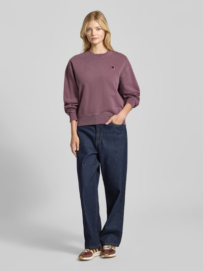 Carhartt Work In Progress Oversized Sweatshirt mit gerippten Abschlüssen Modell 'NELSON' Altrosa 1