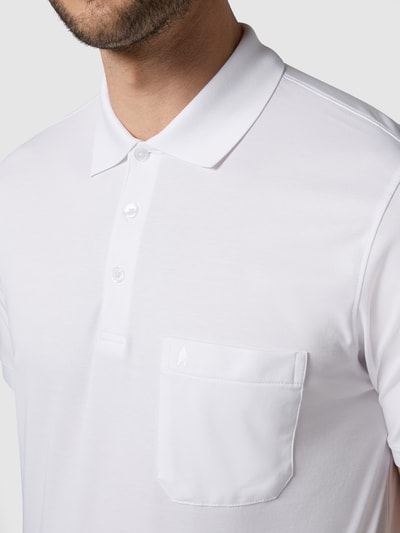 RAGMAN Koszulka polo z kieszenią na piersi Biały 3