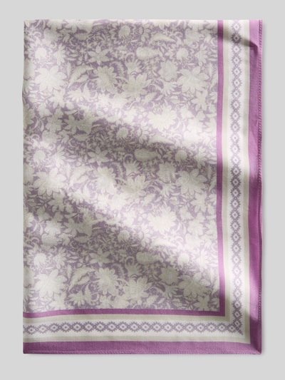 Produktfoto, Tuch aus Viskose-Mix von Marc O'Polo in Optik:Allover-Muster, Materialverarbeitung: Satin, fliederfarben mit floralen Mustern