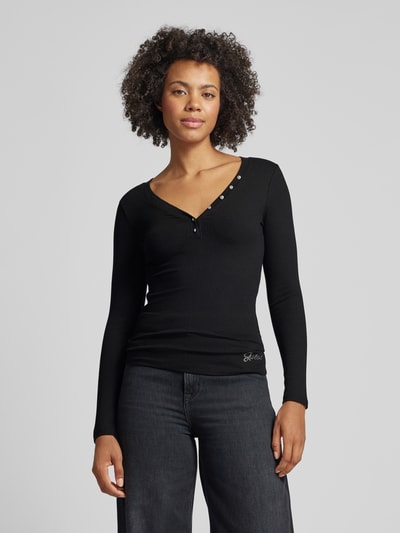 Guess Longsleeve in Ripp-Optik Modell 'KYLA' Black 4