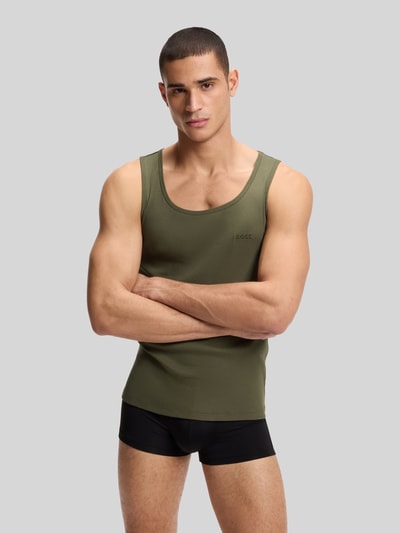 BOSS Slim Fit Tanktop aus reiner Baumwolle im 3er-Pack Oliv 2