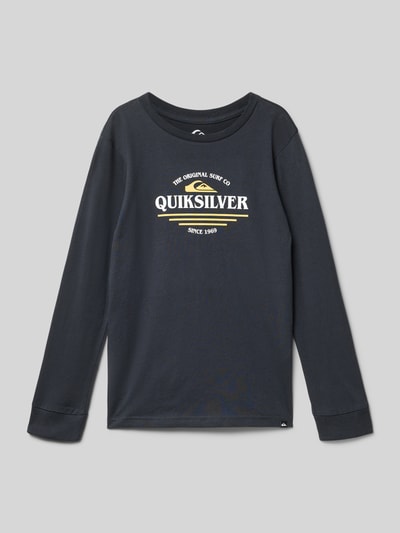 Quiksilver Shirt met lange mouwen en labelprint Zwart - 1