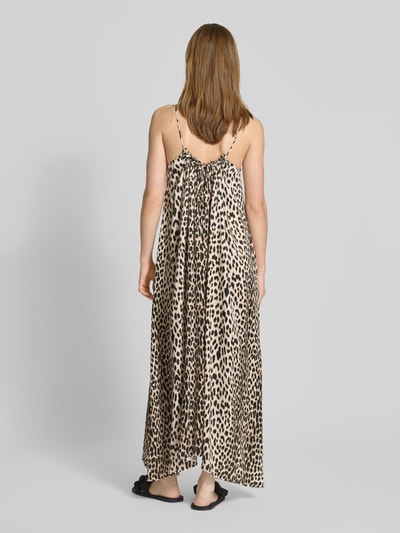 OH APRIL Sukienka midi z cienkimi ramiączkami model ‘Loquat’ Camel 5