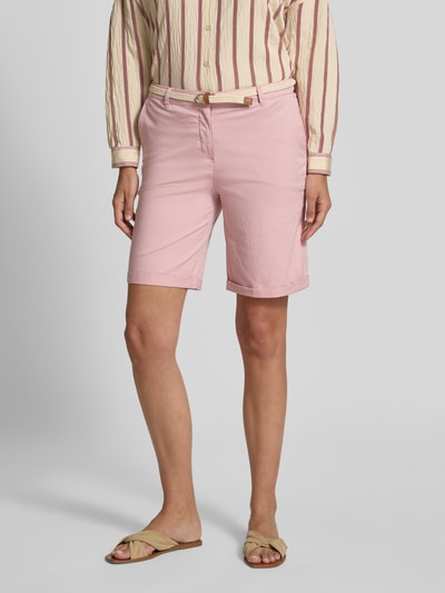 Christian Berg Woman Chino-Bermudas mit Gürtel Altrosa 4