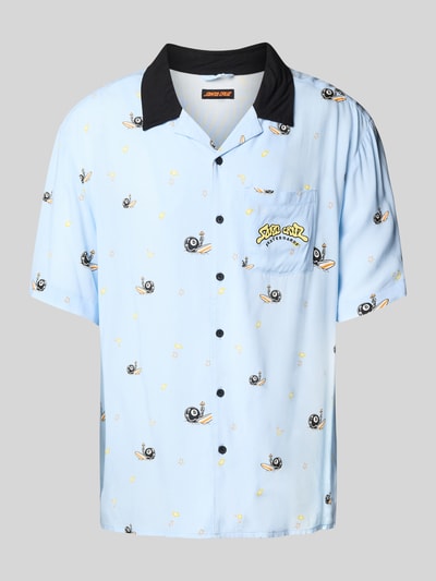 SANTA CRUZ Regular Fit Freizeithemd aus Viskose Modell 'WINKOWSKI' Hellblau 2