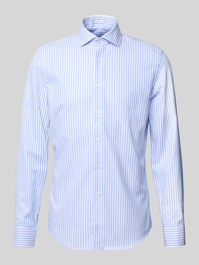 SEIDENSTICKER Koszula biznesowa o kroju slim fit z kołnierzykiem typu kent Błękitny 2