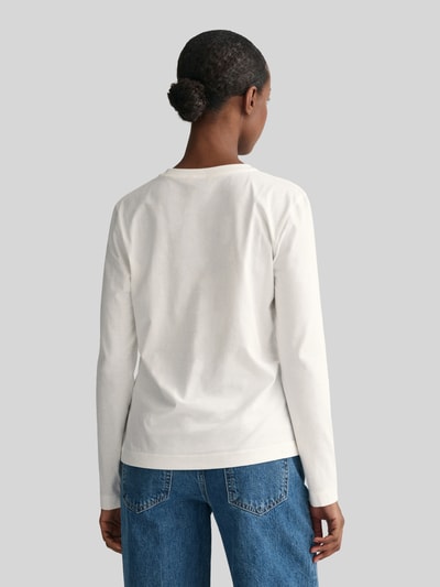 GANT Regular Fit Langarmshirt aus reiner Baumwolle Weiss 5