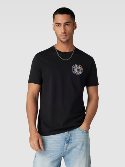 QS T-Shirt aus Baumwolle mit Motiv-Print Black 4