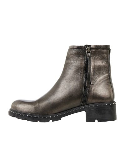 INUOVO Leren boots in metallic look Zilver - 4