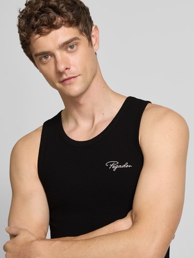 Pegador Tanktop mit Strukturmuster Black 3