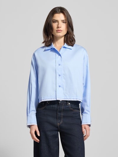 Rich & Royal Cropped Hemdbluse in Layering-Optik Hellblau 4