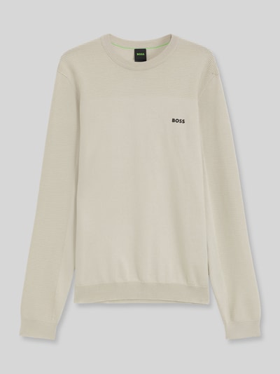 BOSS Green Pullover mit Logo-Schriftzug KN_Momentum-X CN Sand 2