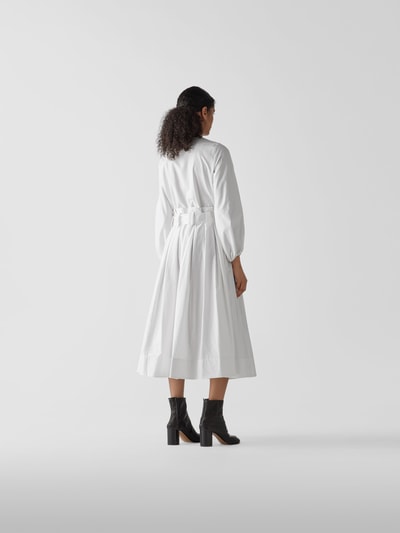 Devotion Hemdblusenkleid mit Kellerfalten Weiss 5