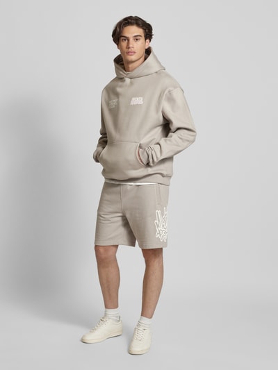 Multiply Apparel Oversized hoodie met kangoeroezak Beige - 1
