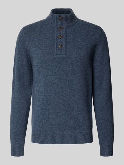 Barbour Troyer aus Wolle mit kurzer Knopfleiste Jeansblau 1