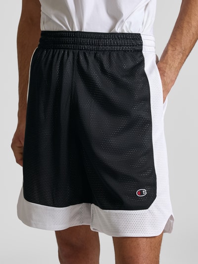 CHAMPION Loose Fit Shorts mit Logo-Badge Black 3