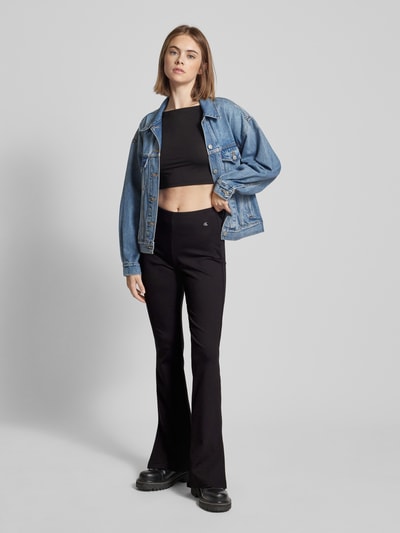 Calvin Klein Jeans Loose fit legging met labeldetail, model 'SCULPTED MILANO' Zwart - 1