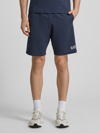 EA7 Emporio Armani Shorts met elastische band Donkerblauw - 4