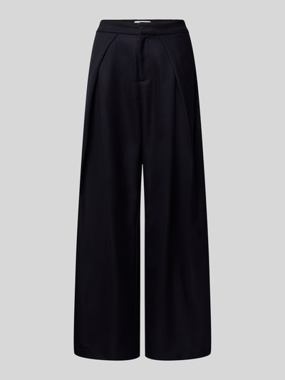 LOLLYS LAUNDRY Wide Fit Stoffhose mit Bundfalten Modell 'Zola' Dunkelblau 2