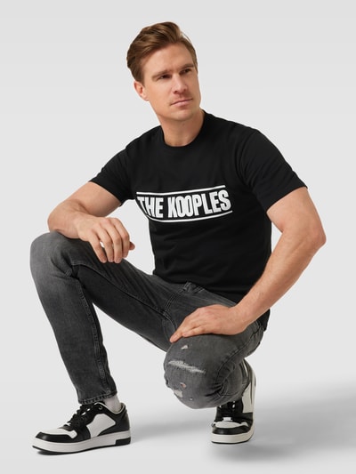 THE KOOPLES T-Shirt mit Label-Print Black 1