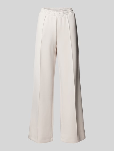 Christian Berg Woman Wide Leg Sweatpants mit fixierten Bügelfalten Ecru 1