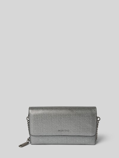 VALENTINO BAGS Clutch met labelapplicatie, model 'KALUA' Metallic zwart - 1