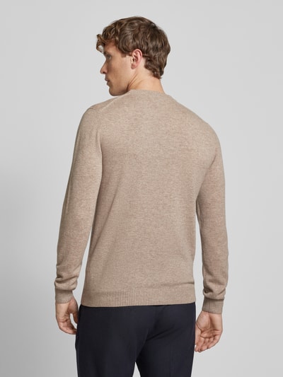 Roy Robson Strickpullover mit Rundhalsausschnitt Sand 5