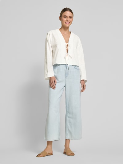 JAKE*S STUDIO WOMAN Bluzka o kroju regular fit z wiązaniem Złamany biały 1