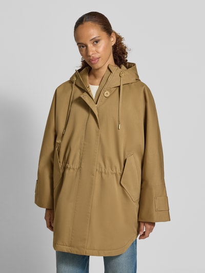 g-lab Regular Fit Mantel aus Baumwoll-Mix Modell 'Feli' Beige 4