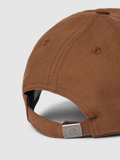 Carhartt Work In Progress Cap mit Label-Stitching Modell 'CANVAS' Mittelbraun 3