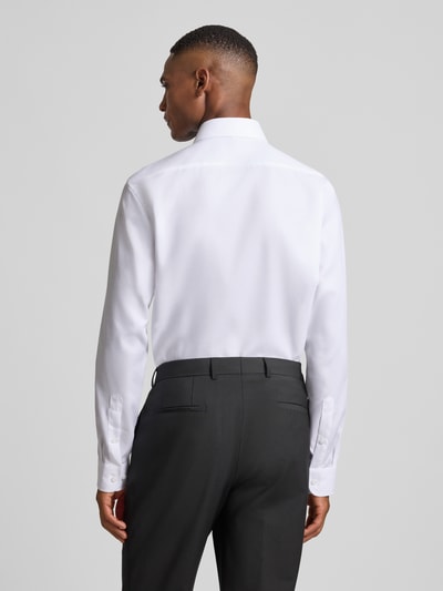 Christian Berg Men Regular Fit Business-Hemd aus reiner Baumwolle mit Kentkragen Weiss 5