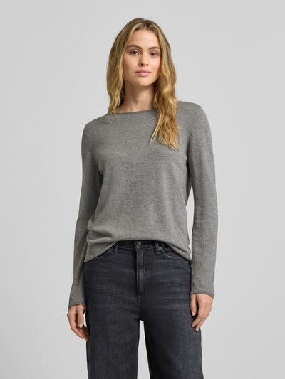 s.Oliver RED LABEL Regular Fit Strickpullover aus Baumwoll-Viskose-Mix Anthrazit 4