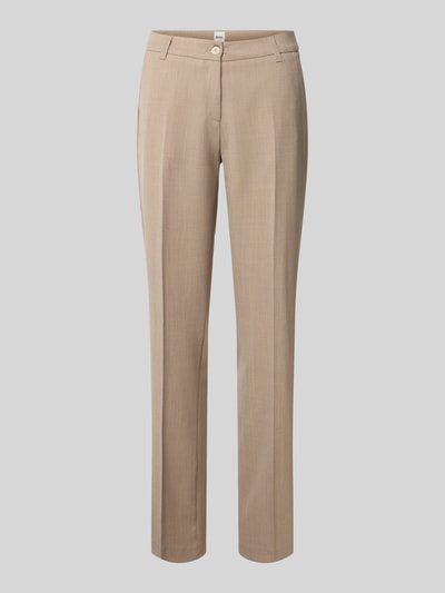 Brax Straight fit stoffen broek met schapenwol, model 'Maron' Taupe - 2
