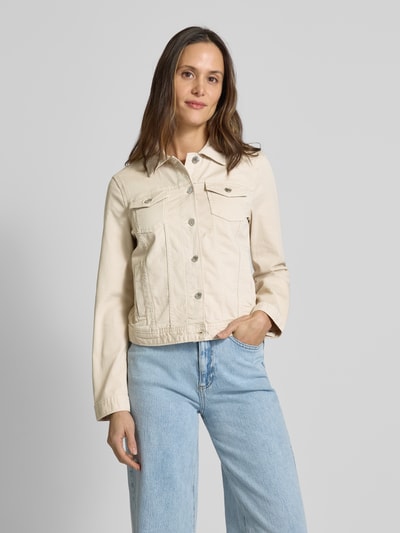 Tom Tailor Regular Fit Jeansjacke mit Baumwollanteil Beige 4