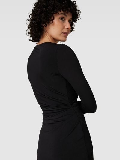 Marciano Guess Knielange jurk met plooien, model 'MARNI' Zwart - 3