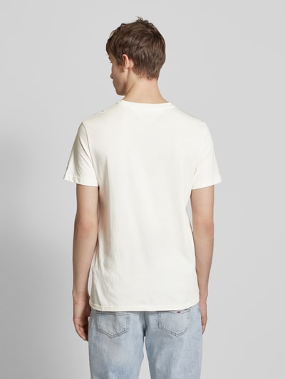 Tommy Jeans Regular Fit T-Shirt aus reiner Baumwolle mit Label-Schriftzug Offwhite 5