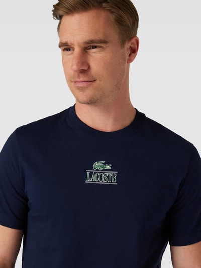 Lacoste T-Shirt mit Label-Print Dunkelblau 3