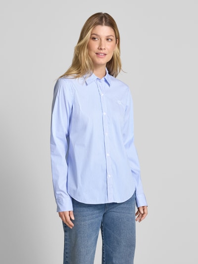HUGO Regular Fit Bluse mit Label-Stitching Hellblau 4