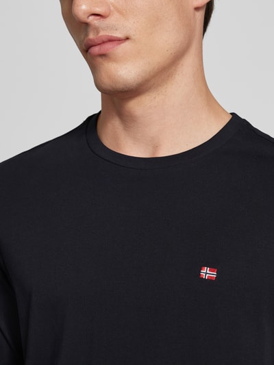 Napapijri Longsleeve mit Label-Stitching Black 3