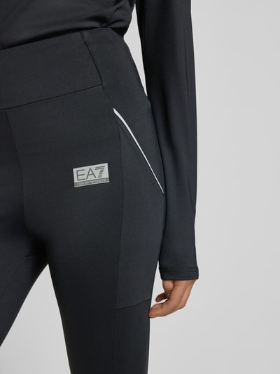 EA7 Emporio Armani Legginsy z logo i elastycznym pasem Czarny 2