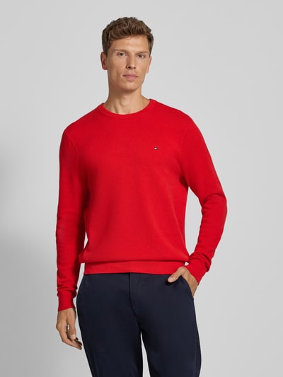 Tommy Hilfiger Strickpullover mit Rundhalsausschnitt Rot 4