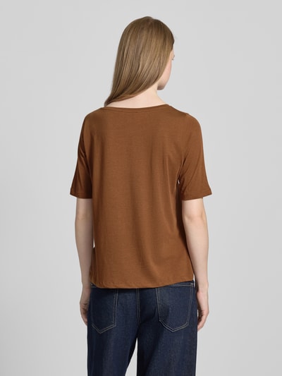 More & More T-shirt z detalem z logo Średniobrązowy 5
