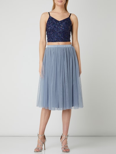 LACE & BEADS Midirok van mesh  Bleu - 1