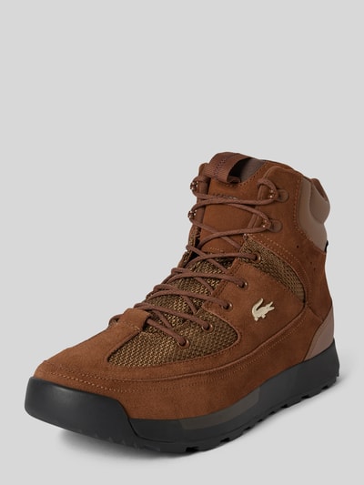 Lacoste Leren boots met logo-applicaties, model 'URBAN BREAKER' Middenbruin - 1