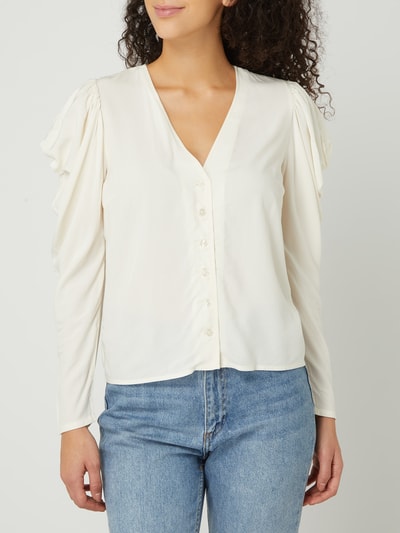 EDITED Blouse van viscose Offwhite - 4