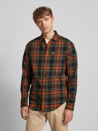 Superdry Koszula casualowa o kroju slim fit z naszywką z logo model ‘Lumberjack’ Czarny 4